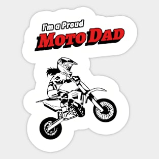 I'm A Proud Moto Dad (daughter) Sticker